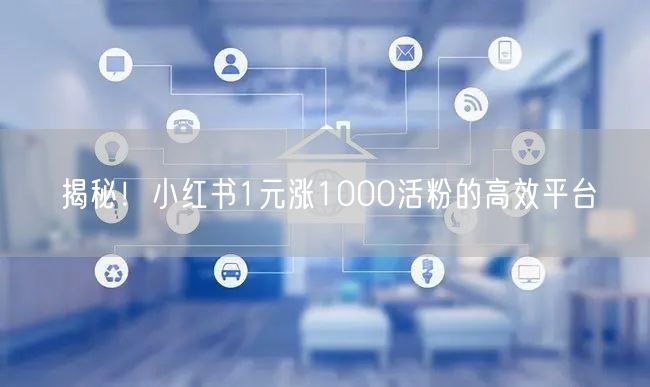 揭秘！小红书1元涨1000活粉的高效平台