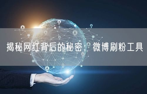 揭秘网红背后的秘密：微博刷粉工具