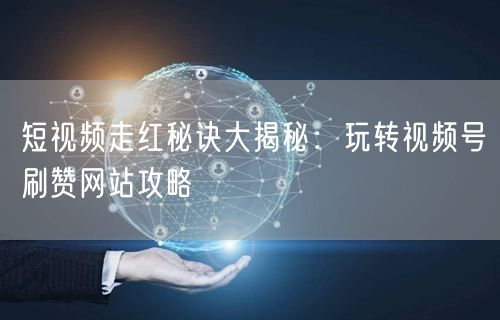 短视频走红秘诀大揭秘：玩转视频号刷赞网站攻略