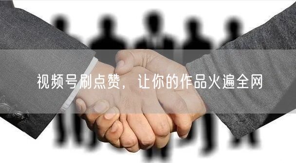 视频号刷点赞，让你的作品火遍全网