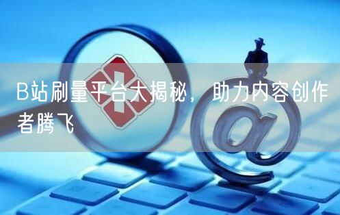 B站刷量平台大揭秘，助力内容创作者腾飞